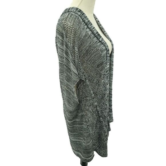 Torrid 2X Black White Sleeveless Knit Cardigan - Picture 3 of 10